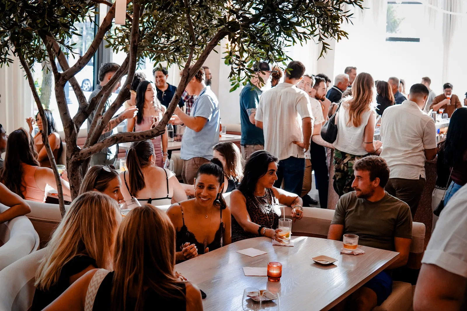 Guests gathered for a private event at Ash, Water Street Tampa